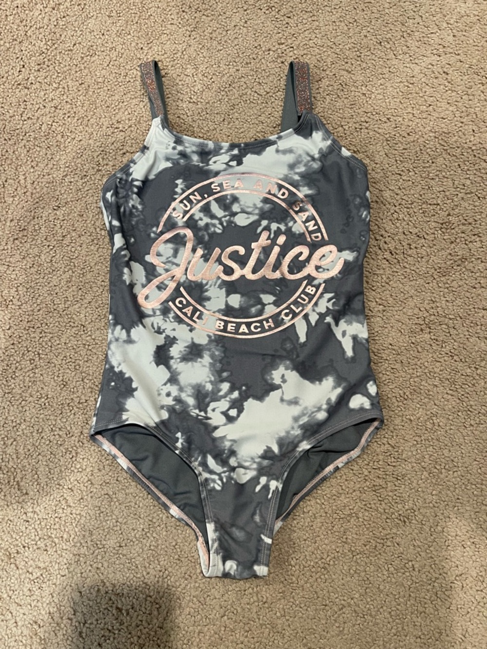 JUSTICE Girls Trendy Tie-Dye One-Piece Swimsuit